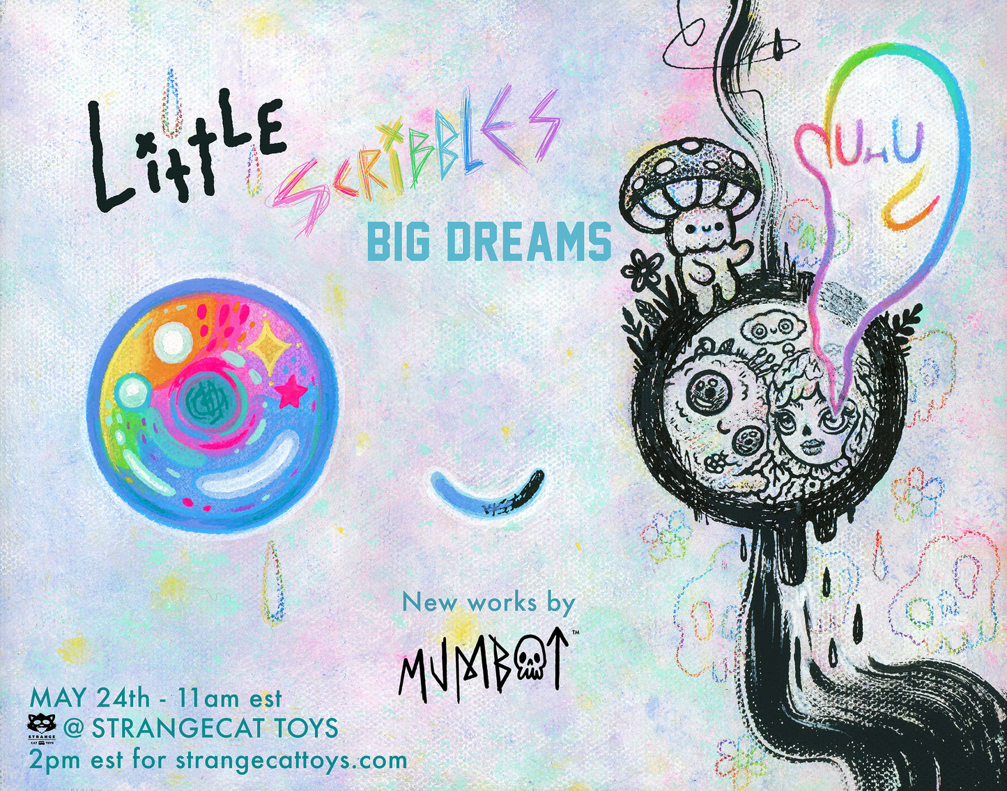 Little Scribbles, BIG DREAMS - Original Artwork on Canvas