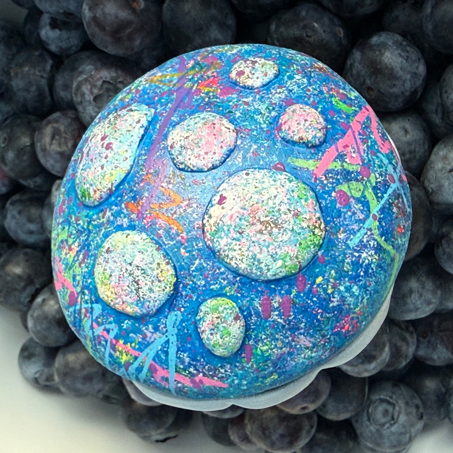 "Blueberry Shumi" - 1/1 Hand-Painted Sofubi w/accessory